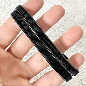 5/$35 Vintage Black Metal Stretchy Springy Bracelets x2